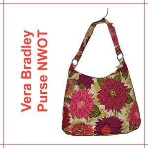 Boho Indie Dahlia Pink Colorful Shoulder Bag Purse NWOT